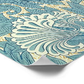 William Morris Classic Tulip Blue Floral Poster (Ecke)