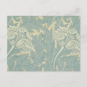 William Morris Classic Tulip Blue Floral Postkarte (Vorderseite)