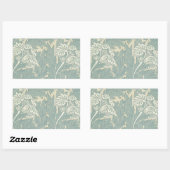 William Morris Classic Tulip Blue Floral Rechteckiger Aufkleber (Blatt)