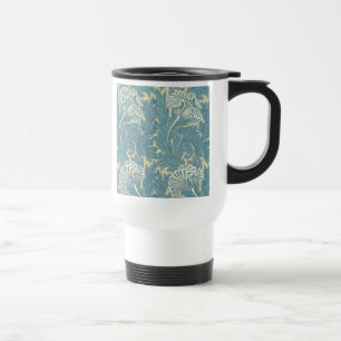 William Morris Classic Tulip Blue Floral Reisebecher