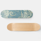William Morris Classic Tulip Blue Floral Skateboard (Horizontal)