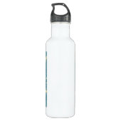 William Morris Classic Tulip Blue Floral Trinkflasche (Rückseite)