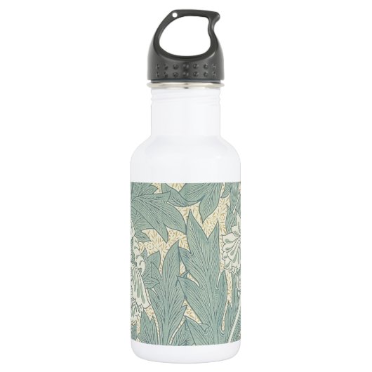 William Morris Classic Tulip Blue Floral Trinkflasche (Vorderseite)