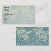 William Morris Classic Tulip Blue Floral Visitenkarte (Vorne/Hinten)