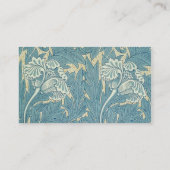 William Morris Classic Tulip Blue Floral Visitenkarte (Rückseite)