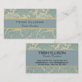William Morris Classic Tulip Blue Floral Visitenkarte (Vorne/Hinten)