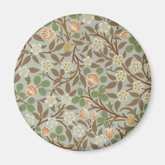 William Morris Clover Blume Art Pattern Magnet (Vorne)