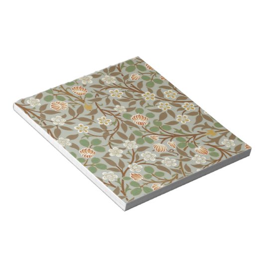 William Morris Clover Blume Art Pattern Notizblock (angewinkelt)