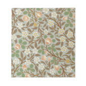 William Morris Clover Blume Art Pattern Notizblock (Vorderseite)