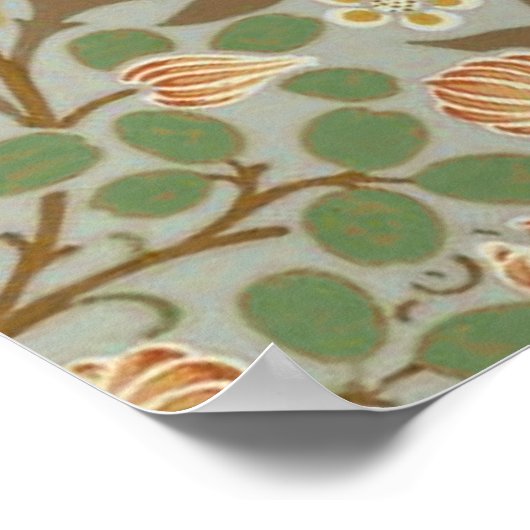 William Morris Clover Blume Art Pattern Poster (Ecke)