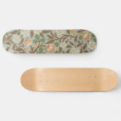 William Morris Clover Blume Art Pattern Skateboard (Horizontal)