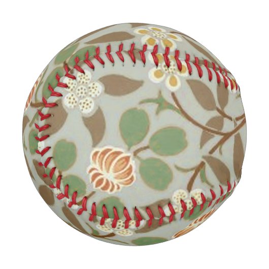 William Morris Clover Botanische Blume Baseball (Vorderseite Links)