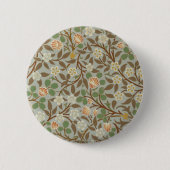 William Morris Clover Botanische Blume Button (Vorderseite)