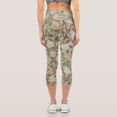 William Morris Clover Botanische Blume Capri Leggings (Rückseite)