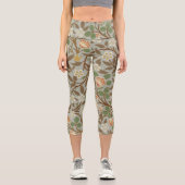 William Morris Clover Botanische Blume Capri Leggings (Vorderseite)