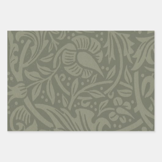 William Morris Clover Botanische Blume Geschenkpapier Set (Vorderseite 3)