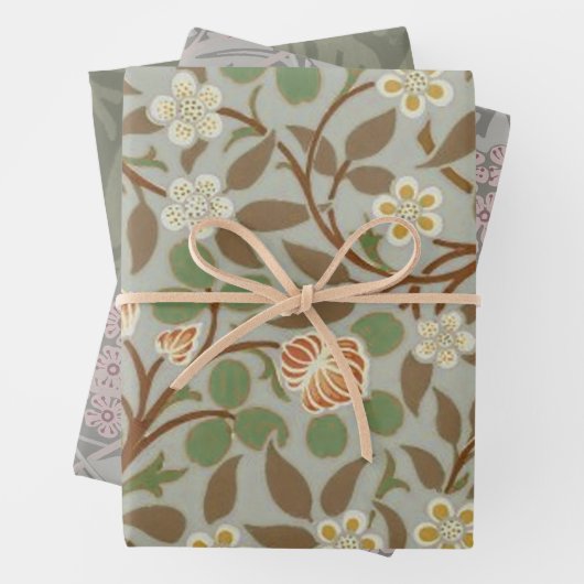 William Morris Clover Botanische Blume Geschenkpapier Set (Beispiel)