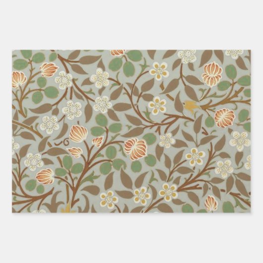 William Morris Clover Botanische Blume Geschenkpapier Set (Vorderseite)
