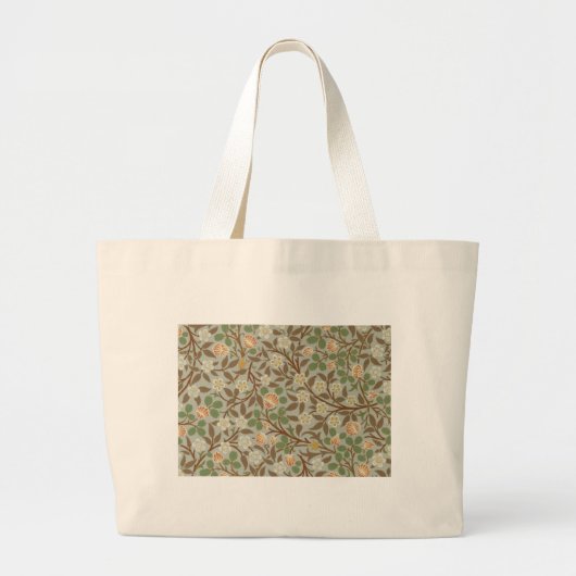 William Morris Clover Botanische Blume Jumbo Stoffbeutel (Vorne)