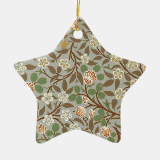 William Morris Clover Botanische Blume Keramikornament (Vorne)