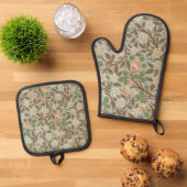 William Morris Clover Botanische Blume Ofenhandschuh & Topflappen-Set (Oben Unten)