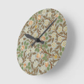 William Morris Clover Botanische Blume Runde Wanduhr (Winkel)