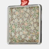 William Morris Clover Botanische Blume Silbernes Ornament (Links)