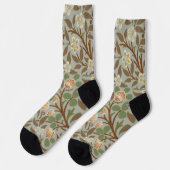 William Morris Clover Botanische Blume Socken (Linkes Detail)