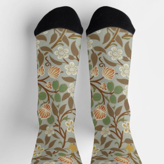 William Morris Clover Botanische Blume Socken (Oben)