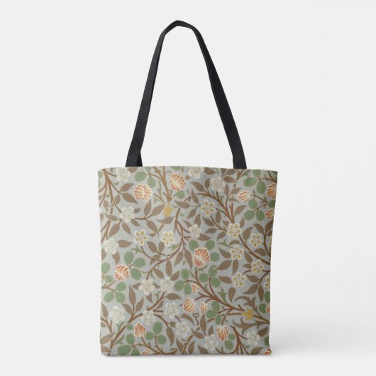William Morris Clover Botanische Blume Tasche (Rückseite)