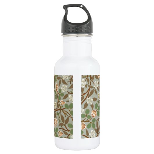 William Morris Clover Botanische Blume Trinkflasche (Rückseite)