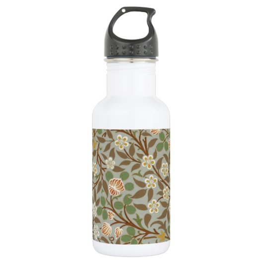 William Morris Clover Botanische Blume Trinkflasche (Vorderseite)