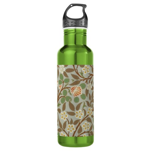 William Morris Clover Botanische Blume Trinkflasche (Vorderseite)