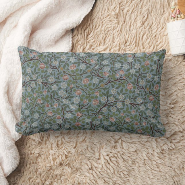 William Morris Clover Floral Blume Green Pink Lendenkissen (Decke)
