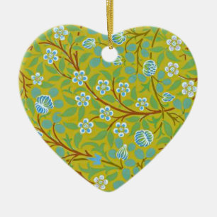 William Morris - Clover (gelb und blau) Keramikornament