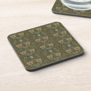 William Morris: Coaster für grüne Honeysuckle-Getr Getränkeuntersetzer