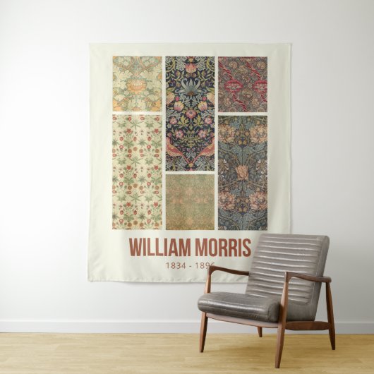 William Morris Collected Art Pattern Collage Wandteppich (Beispiel)