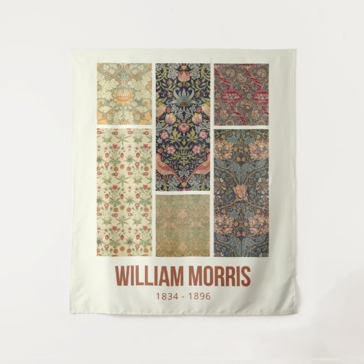 William Morris Collected Art Pattern Collage Wandteppich (Vorderseite)