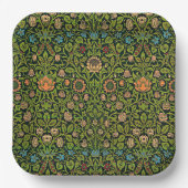 William Morris - Columbine, dark green, Pappteller (Vorderseite)