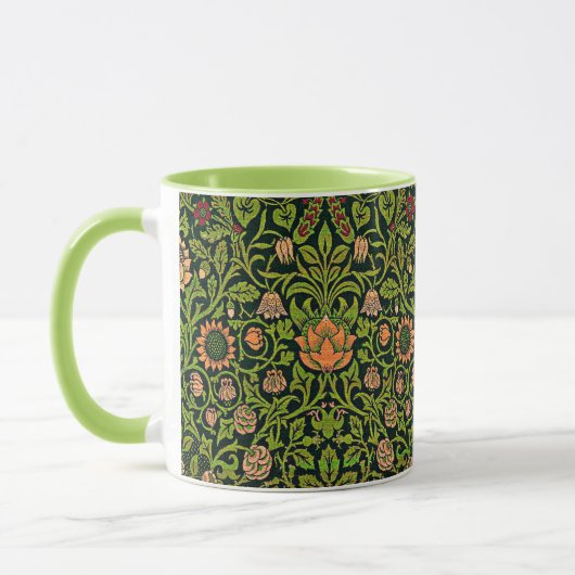 William Morris - Columbine, dark green, Tasse (Links)