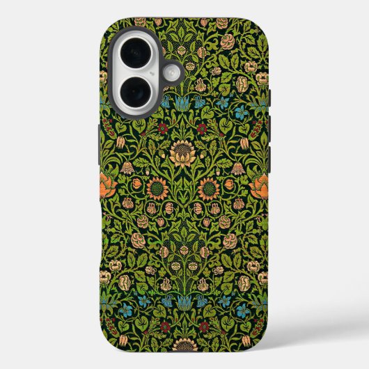 William Morris - Columbine, dunkelgrün, Case-Mate iPhone Hülle (Rückseite)