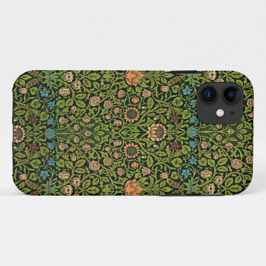 William Morris - Columbine, dunkelgrün, Case-Mate iPhone Hülle (Rückseite (Horizontal))