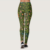 William Morris - Columbine, dunkelgrün, Case-Mate Leggings (Rückseite)