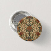 William Morris Compton Floral Art Nouveau Muster Button (Vorne & Hinten)