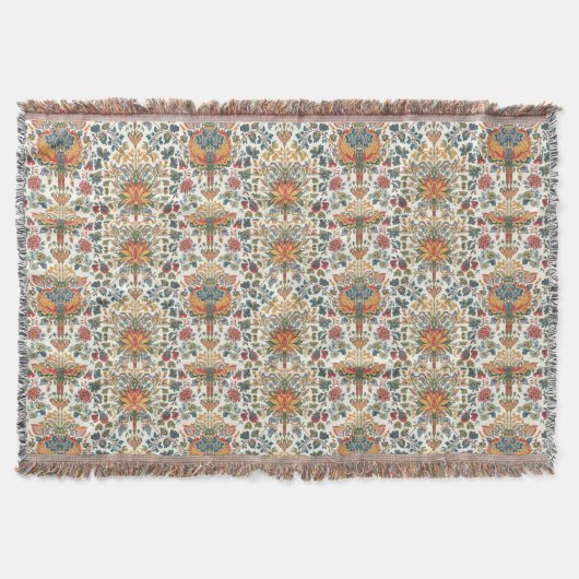 William Morris Compton Floral Art Nouveau Muster Decke (Vorderseite)