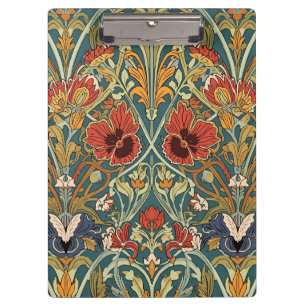 William Morris Compton Floral Art Nouveau Muster Klemmbrett