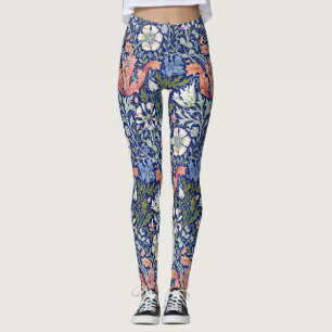 William Morris Compton Floral Art Nouveau Muster Leggings