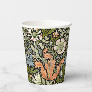 William Morris Compton Floral Art Nouveau Muster Pappbecher
