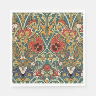 William Morris Compton Floral Art Nouveau Muster Serviette