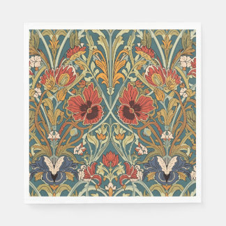 William Morris Compton Floral Art Nouveau Muster Serviette